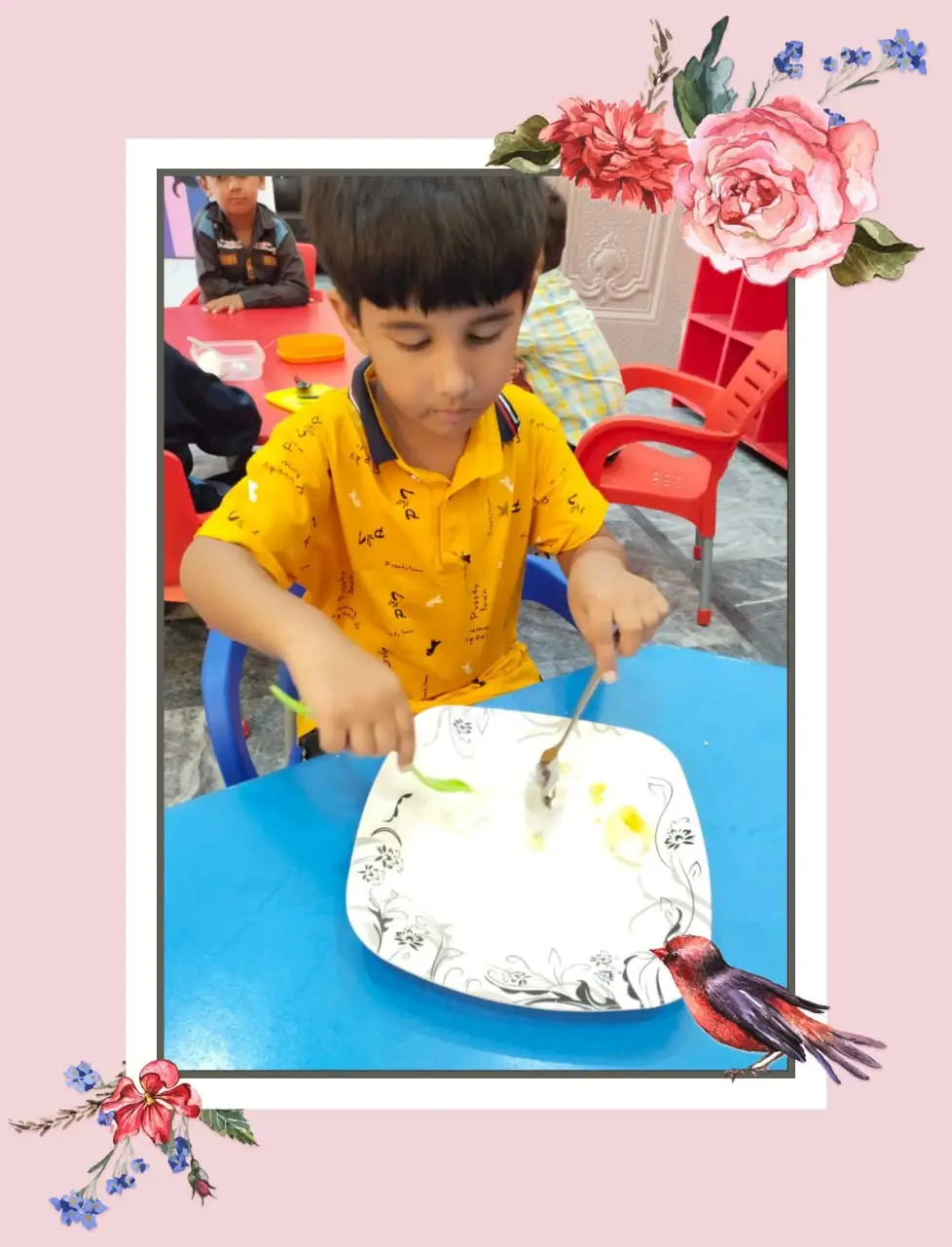 Table Manners & Etiquettes: Research School Burewala Activity Abdul Hadi Eating at Research School Burewala