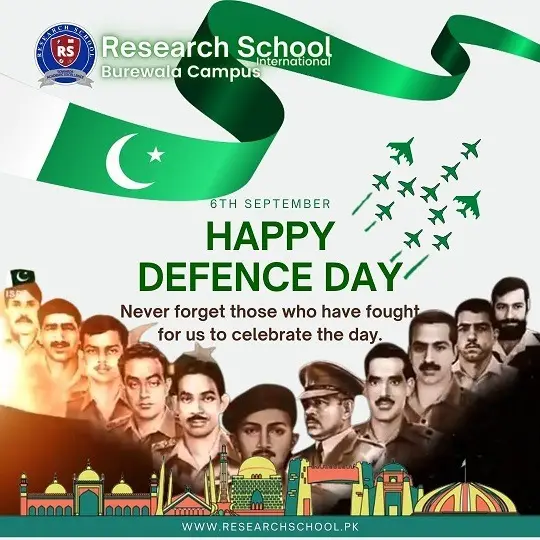 September 6th: Defense Day of Pakistan Happy Defence Day 2022 Research School Burewala