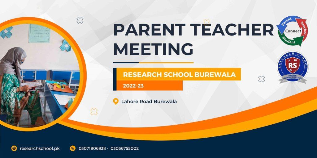 Parent Teacher Meeting at Research School Burewala
