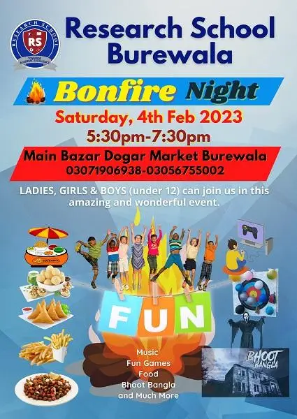 Research School Burewala Bonfire: A Night to Remember Research School Bonfire Party