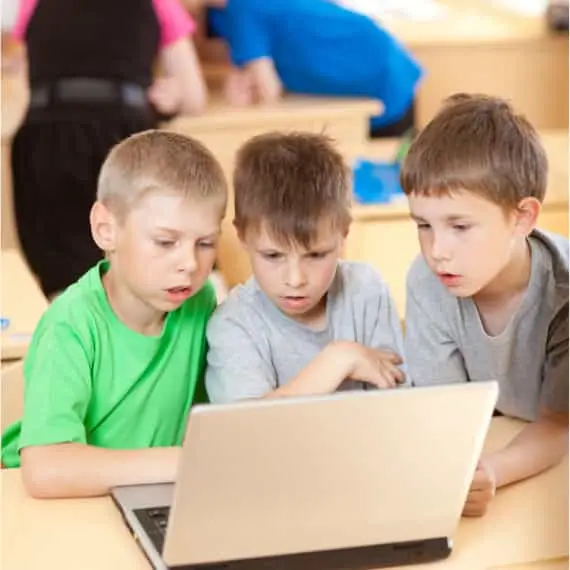 Research School Burewala Kids Learning Computer in Computer Class
